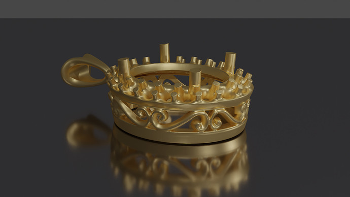Alt View Yellow Gold Render After Denoise