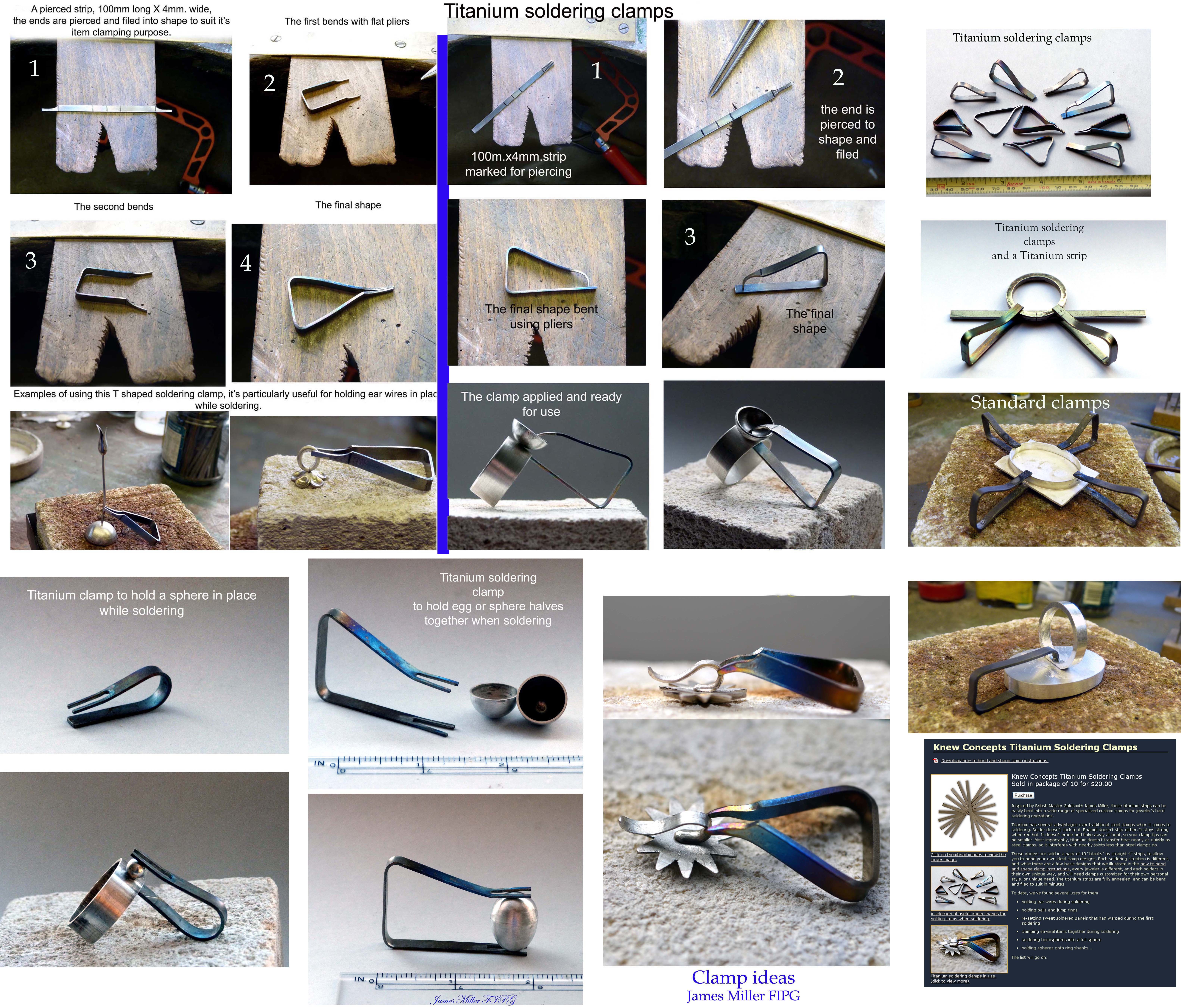 These are some shapes and uses of titanium soldering clamps - Jewelry  Discussion - Ganoksin Orchid Jewelry Forum Community for Jewelers and  Metalsmiths